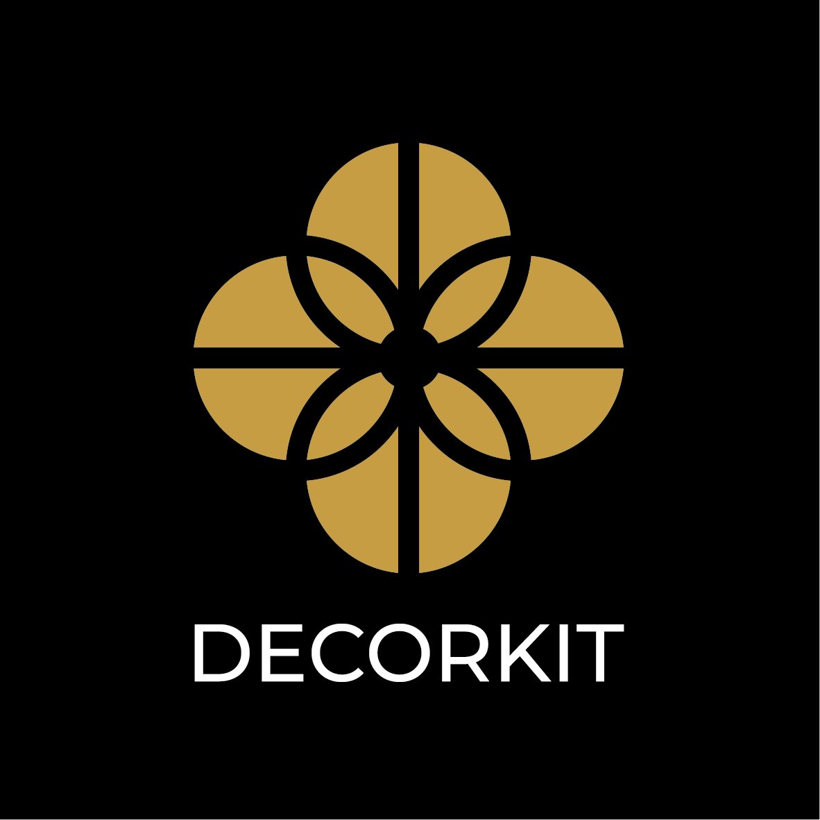Decorkit Logo Dourado_Fundo Preto